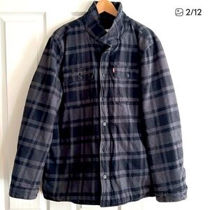 🖤🩶Levi Strauss Quilted Flannel Plaid Jacket